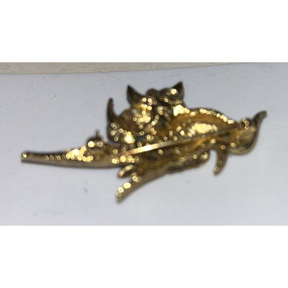 Vintage Bird Brooch/faux pearls and flower - Picture 7 of 7